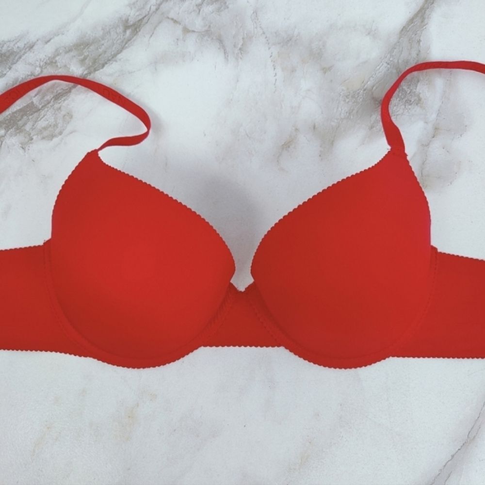 Nautica Intimates Bright Red Seamless Push Up Multiway Underwire Bra, Sz 34C